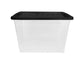 Damp Proof Plastic Storage Containers – 24L, 35L, 50L with Black Lid