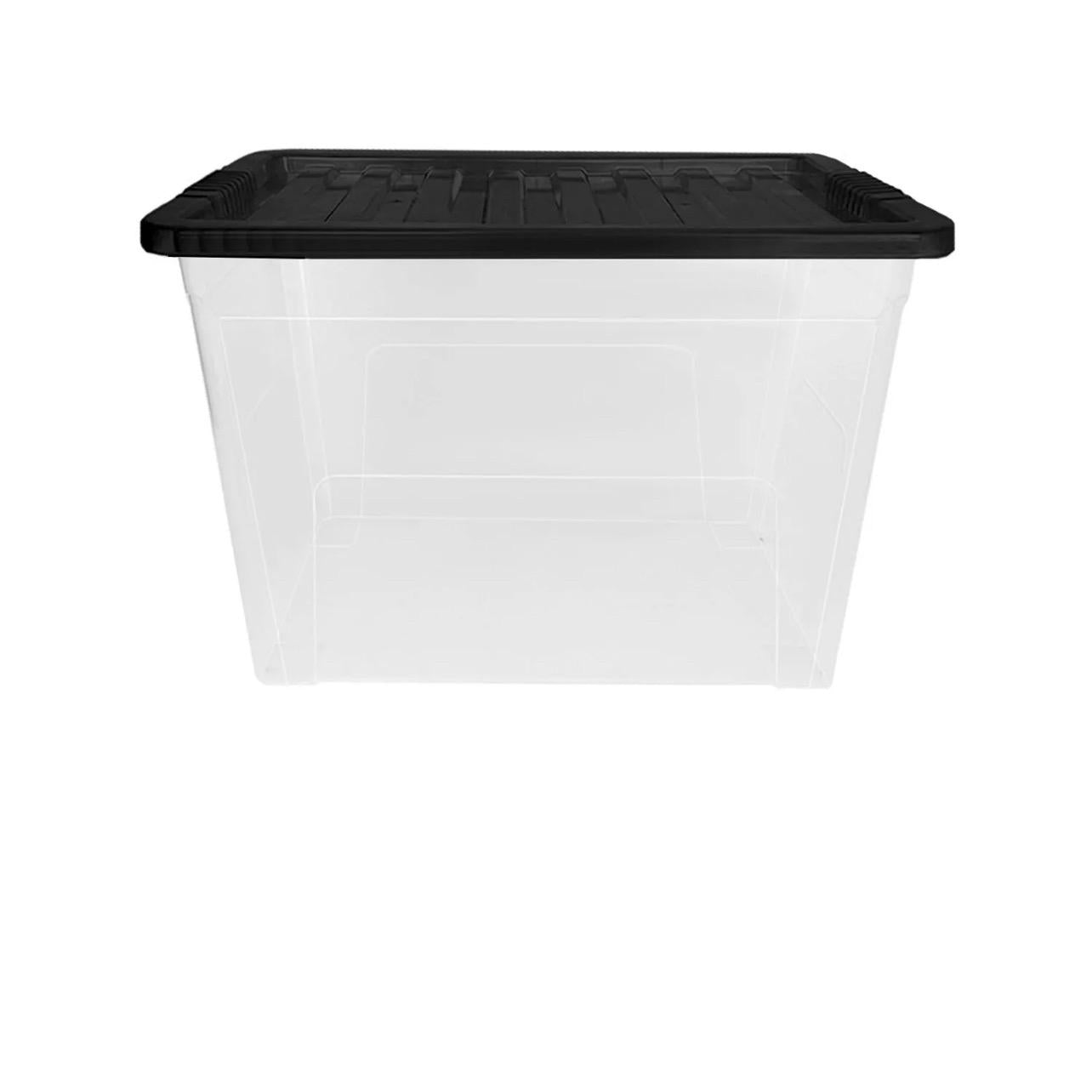 Damp Proof Plastic Storage Containers – 24L, 35L, 50L with Black Lid