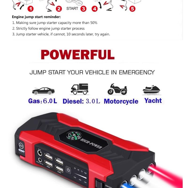 Portable Car Jump Starter & Power Bank – Emergency Battery Booster for On-the-Go