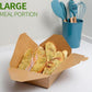 Kraft Disposable Takeout Containers - Leakproof & Greaseproof