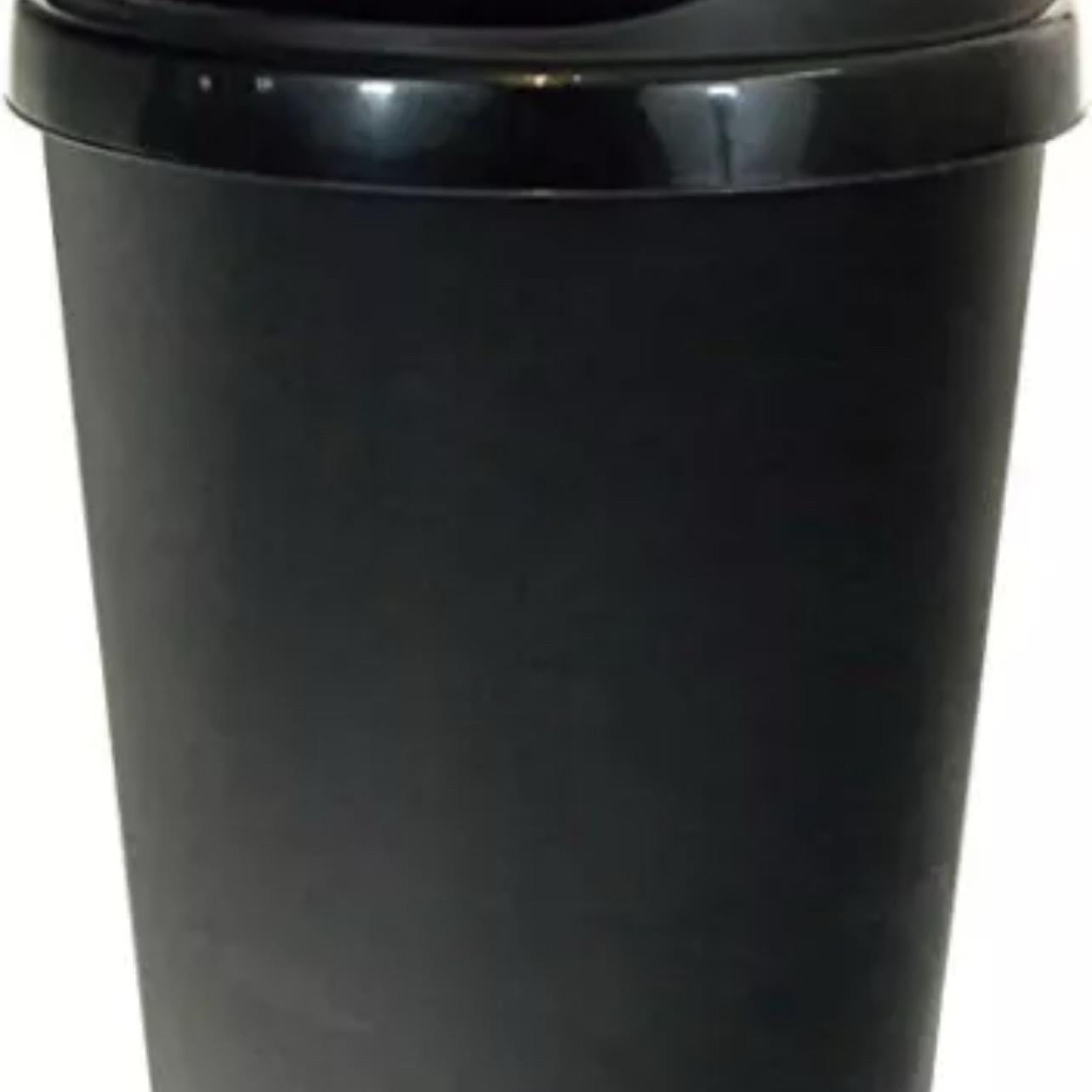 50L Plastic Bullet Bin with Roll Top Lid - Large Waste Bin