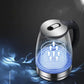 2.0L Electric Kettle Glass 360 Blue LED Illuminated Portable Jug 1800W