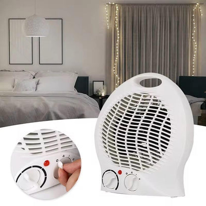 Upright Fan Heater – Portable Electric, Adjustable Heating, Black/White