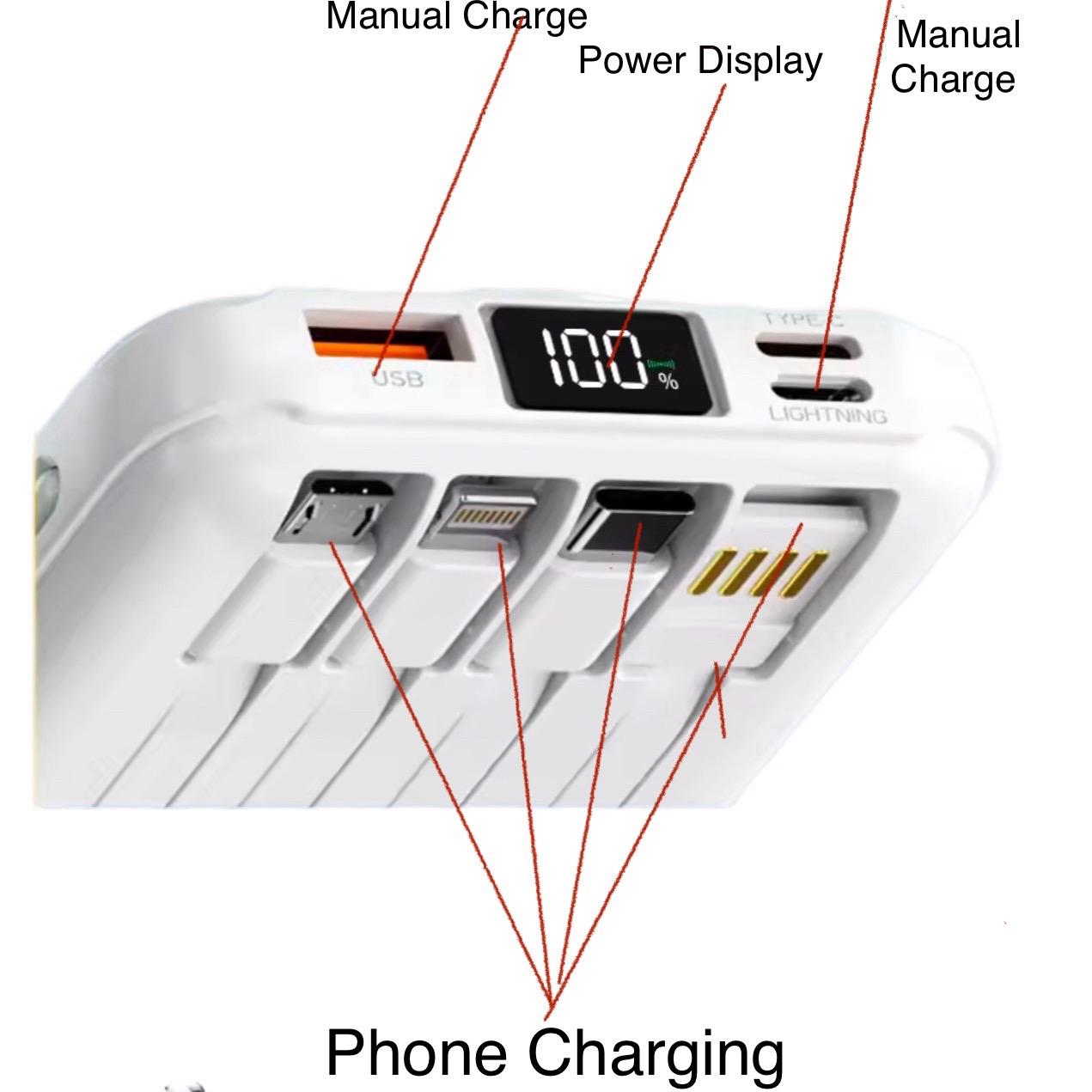 10000mAh Magnetic Wireless Power Bank with MagSafe for iPhone & Samsung