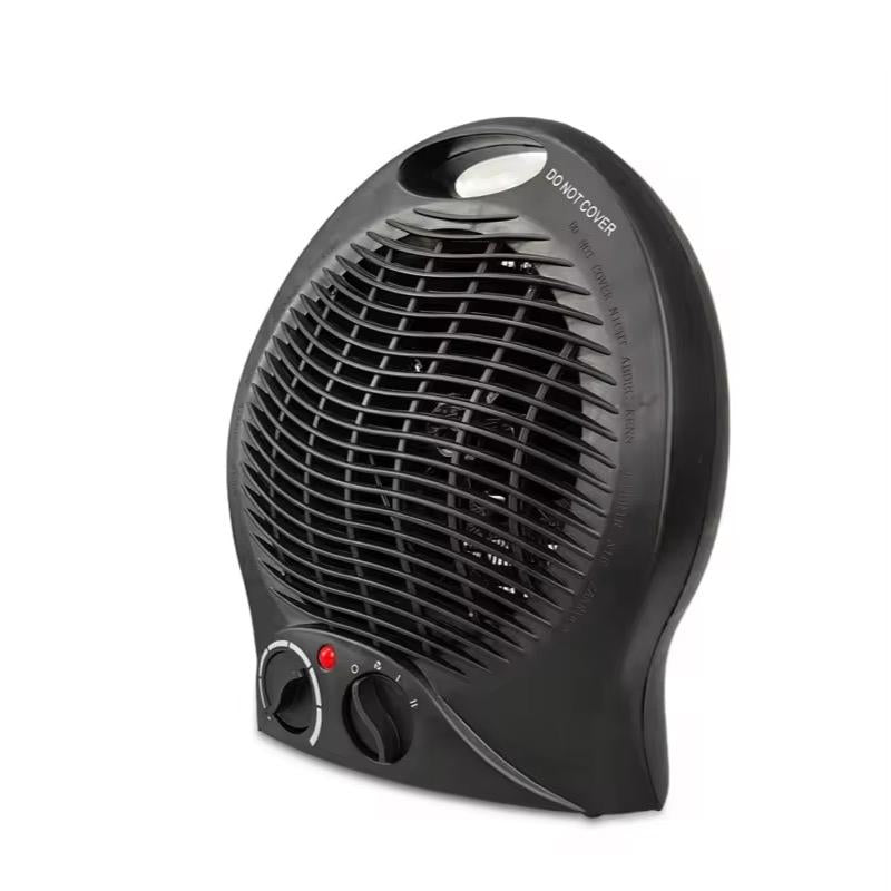 Upright Fan Heater – Portable Electric, Adjustable Heating, Black/White