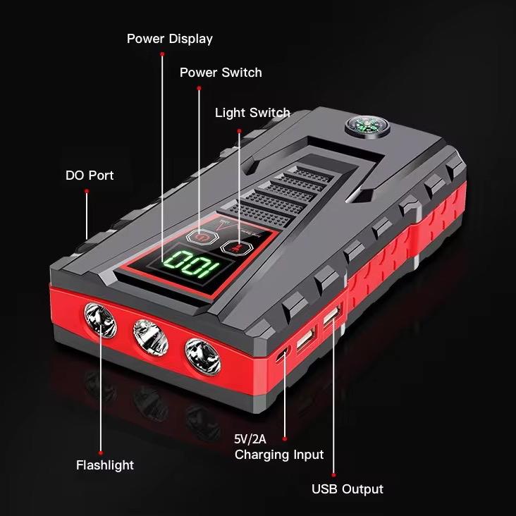 99,800mAh Car Jump Starter & Power Bank – Portable Battery Booster with Storage Box