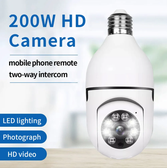 E27 360° WiFi Security Camera Bulb – LED Light & CCTV Surveillance