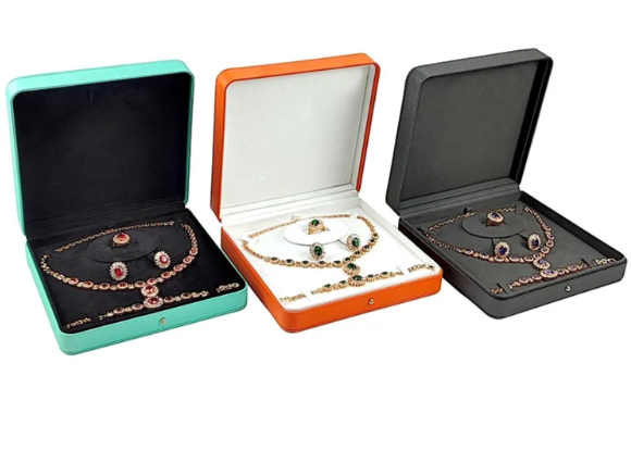 Luxury Leather Jewelry Packaging Box Set