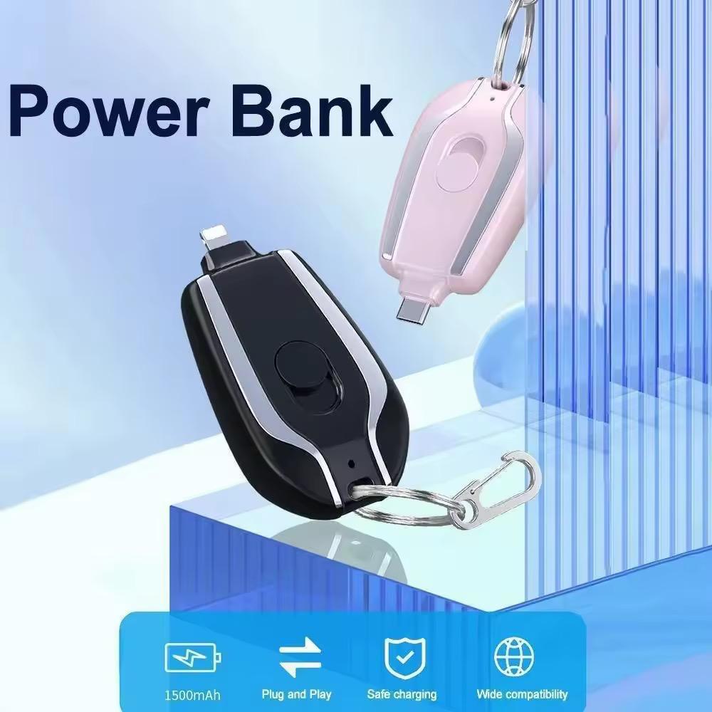 1500mAH Mini Power Bank Portable for Emergency use, compatible with all Iphone and Samsung