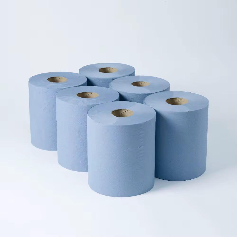 Blue Centrefeed and Blue Extra Heavy Tissue Rolls pack of 6