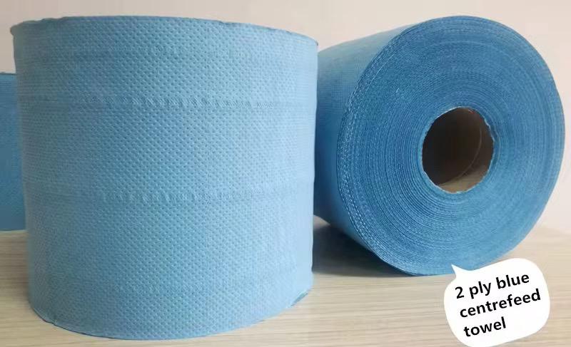 Blue Centrefeed and Blue Extra Heavy Tissue Rolls pack of 6