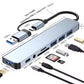 Portable 8-Port USB Hub – USB 3.0/2.0, Card Reader & Universal Adapter