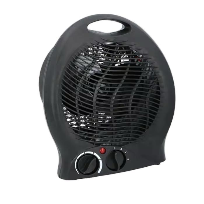 Upright Fan Heater – Portable Electric, Adjustable Heating, Black/White