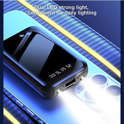 Mini USB LED Power Bank 10000mAh for iPhone & Samsung with Fast Charging & Flashlight