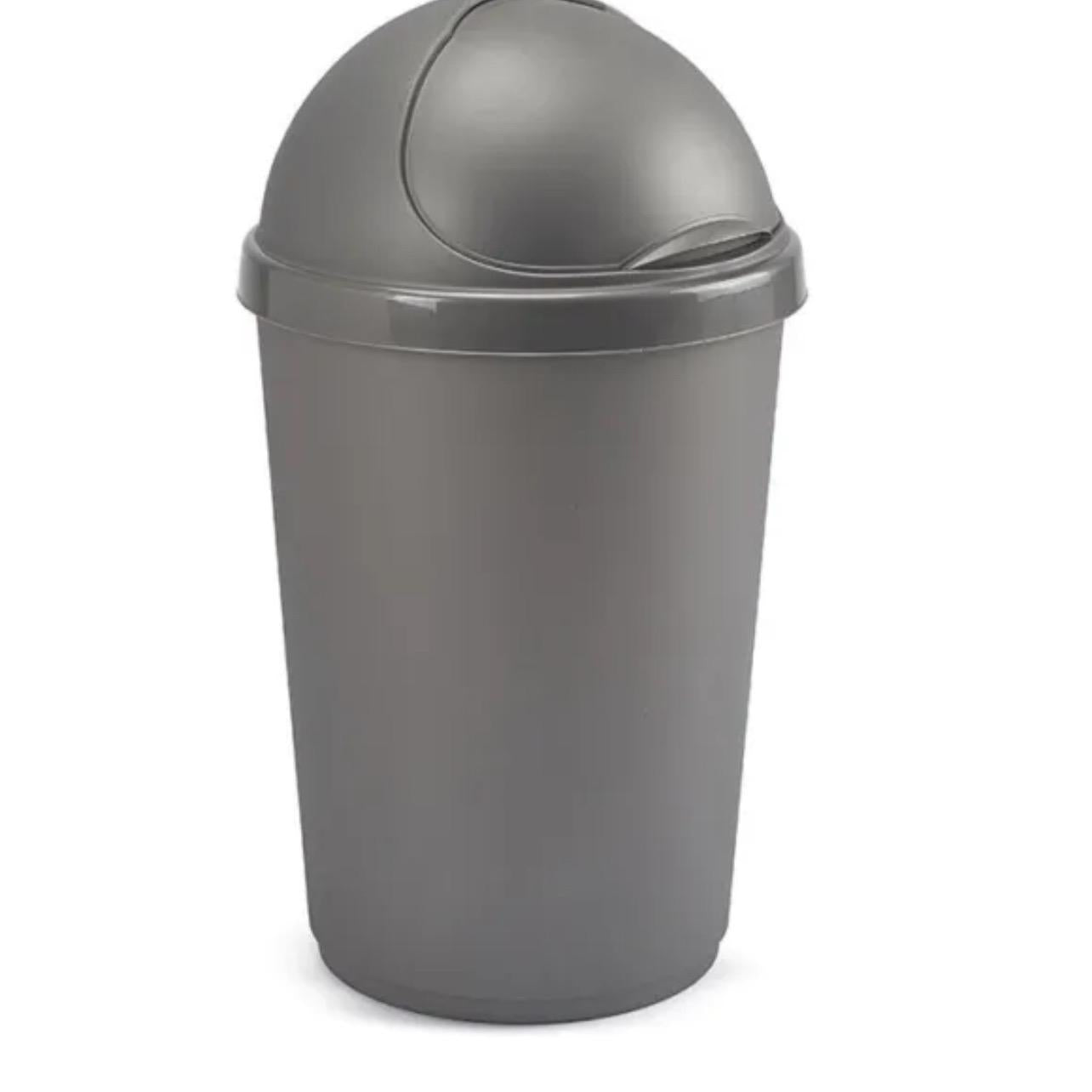 50L Plastic Bullet Bin with Roll Top Lid - Large Waste Bin