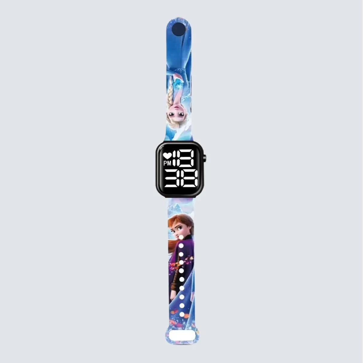 Kids Smart Watches Show Date and Time with Cartoon printed Straps