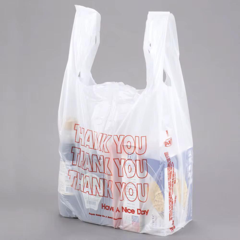 Plastic Vest Carrier Bags S3, S4, Jumbo, Orange Thankyou Bags.