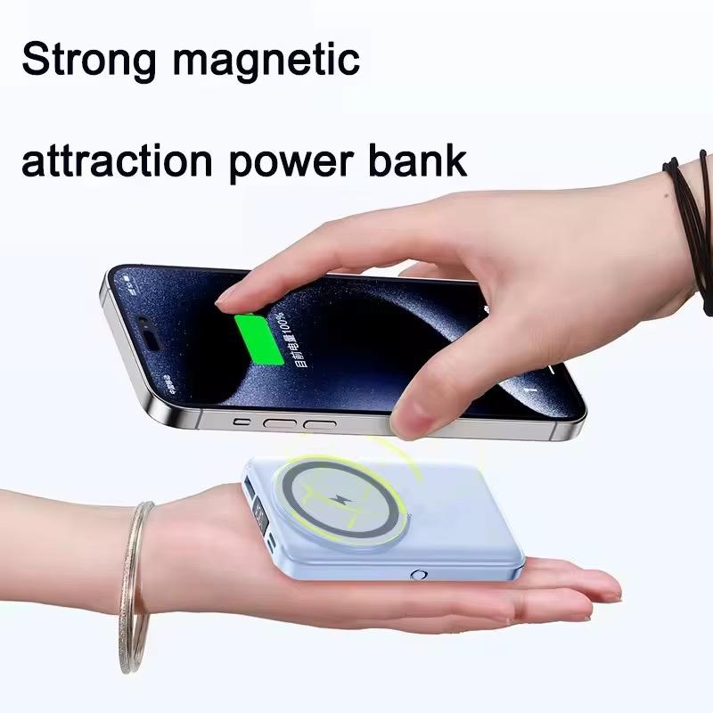 MagSafe Power Bank 10,000mAh – Magnetic Wireless Charger for iPhone & Samsung