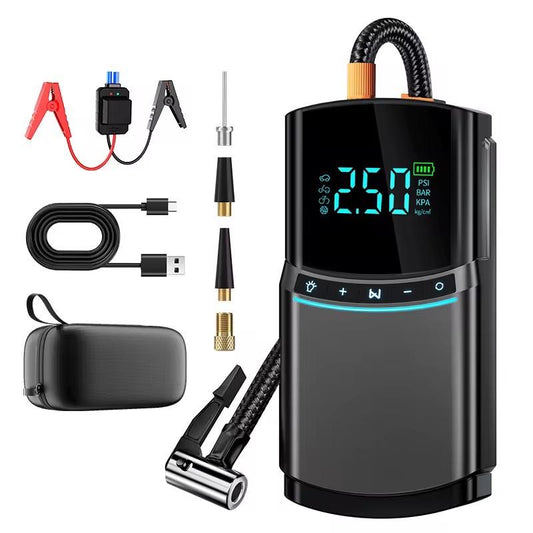 8500A Car Jump Starter & Power Bank with Air Compressor – 12V Portable Booster