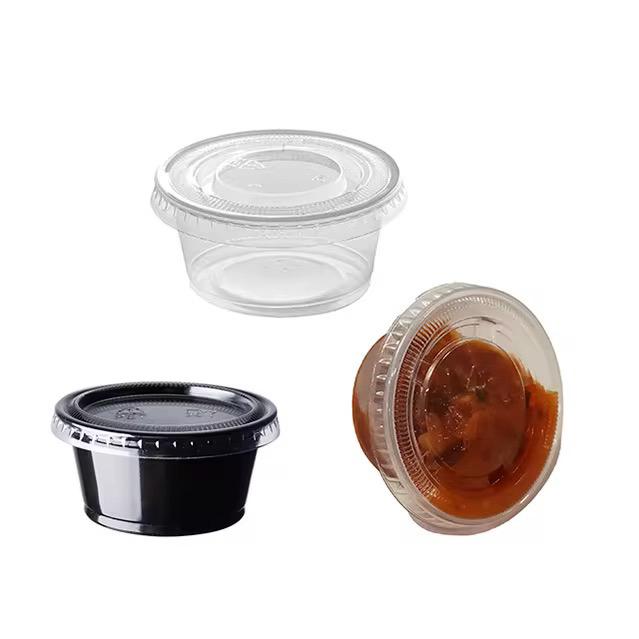 Leak-Proof Plastic Containers: 2oz, 4oz, 8oz, 12oz