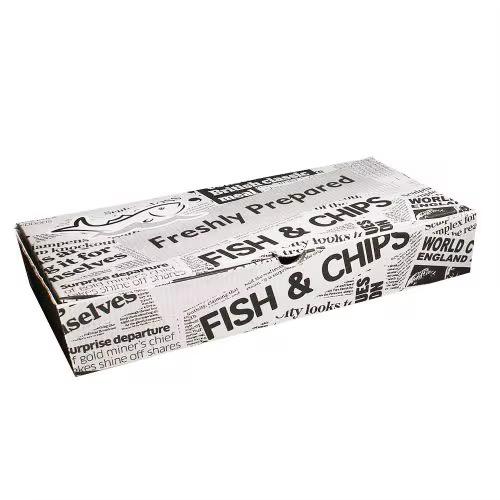 Wholesale Fish & Chips Boxes: Small 9", Medium 12", Large 12" for Takeaways